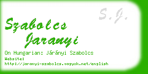szabolcs jaranyi business card